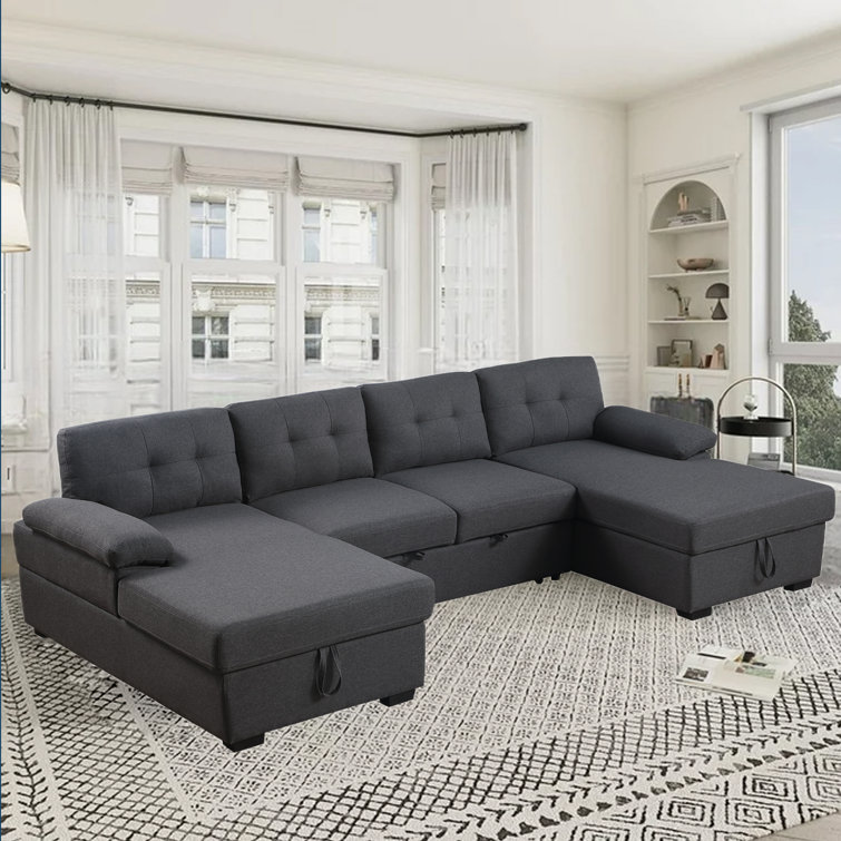 Deep double store chaise sectional